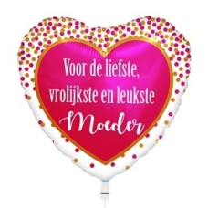 Balloon Heart Sweetest Happiest Cutest Mother Pink