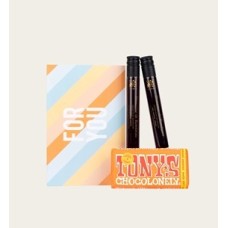 Pampering package 2 wine tubes + Tony's Chocolonely Milk Caramel Sea Salt