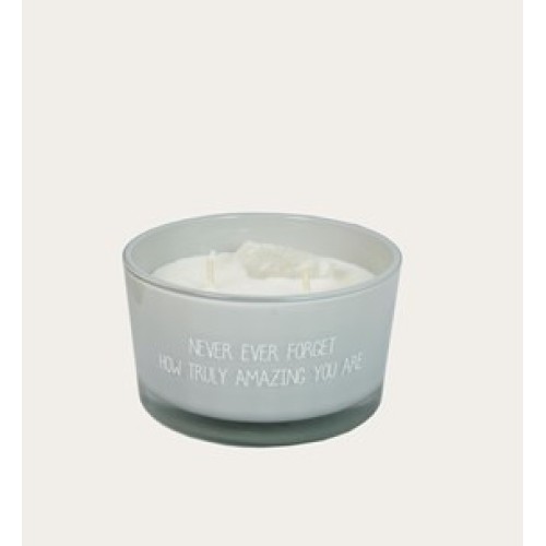 My Flame Scented Candle You are Amazing with Rock Crystal