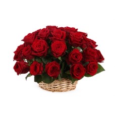 Basket of red roses