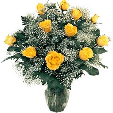 One Dozen Yellow Roses