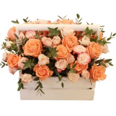 Basket of roses "Delicacy"