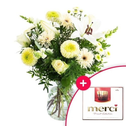 Bouquet Valuable White | Thanks chocolate 250g