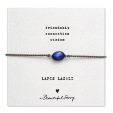 A Beautiful Story | Lapis Lazuli Bracelet | Silver colored