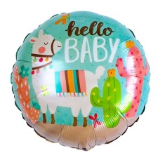 Balloon alpaca 'Hello Baby'