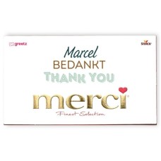 Thanks assortment | 'Thanks' + Own Text and Name | 400gr