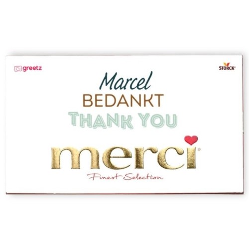 Thanks assortment | 'Thanks' + Own Text and Name | 400gr