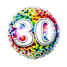 Balloon | Rainbow Confetti | '30'