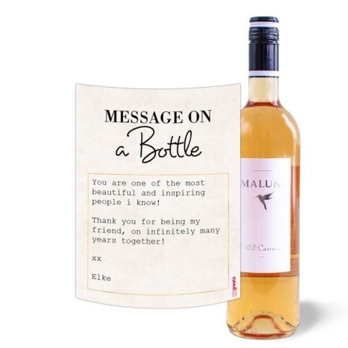 Maluni | Rose | Message with own text | 750 ml