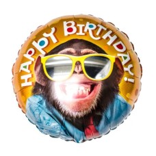 Balloon chimpanzee 'Happy Birthday'