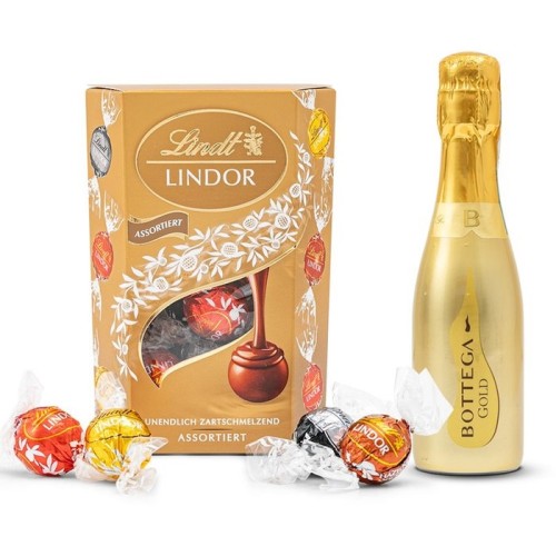 Bottega Prosecco - 20cl - Lindt LINDOR - 200gr