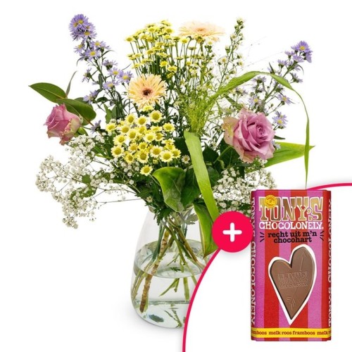 Bouquet Joy | Chocolate heart Tony's 180g
