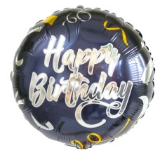 Balloon dark blue 'Happy Birthday'