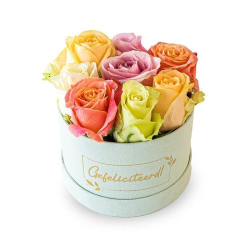 Hat box with roses | Congratulations