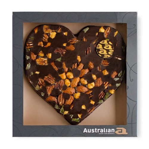 Australian Heart | Dark chocolate and nuts | 220g