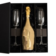Bottega - Prosecco Gold with glasses - 750 ml