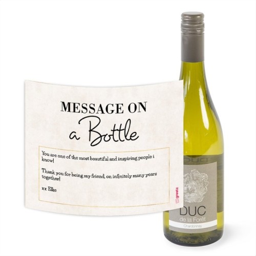 Duc de la Foret - Chardonnay - Message with your own text - 750 ml