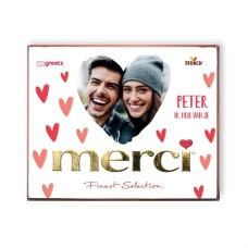 Merci | Hearts with your own photo and text | 250g