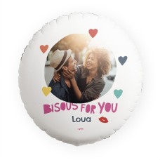 Balloon | Bisous for you | with your own photo