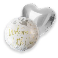 Balloons Duo 'Welcome little one with stork'