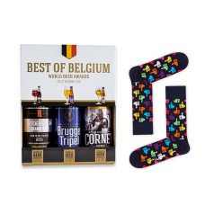Best of Belgium beer package 3x 33cl | Happy socks 41-46
