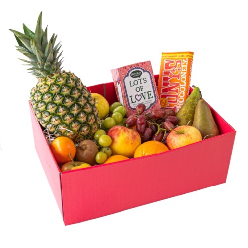 Fruit basket | with Tony's Chocolonely and tea