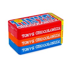 Tony's Chocolonely | Stacking tin | 3 bars