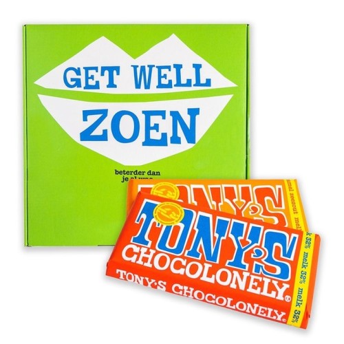 Tony's Chocolonely | Giftbox Get well kiss | 2 bars