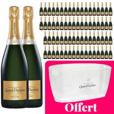 72 bottles of brut Cuve Lonie Champagne and 1 free large ice bucket