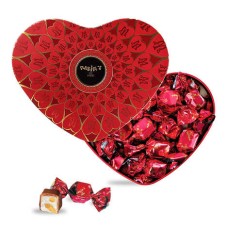 Heart Box Filled with Milk Chocolate and Nougat Sweets - Maxim's