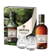Whiskey Aberlour 12 years old Un-chillfiltered gift box 2 glasses 48%