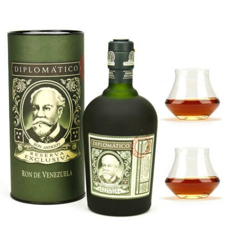 Diplomatico Reserva Exclusiva - Rum of Venezuela - 40% and 2 glasses