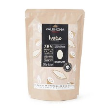 Ivory white pastry chocolate beans 35% - Valrhona