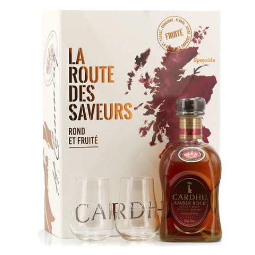 Cardhu Amber Rock Whisky in Gift Box with 2 glasses