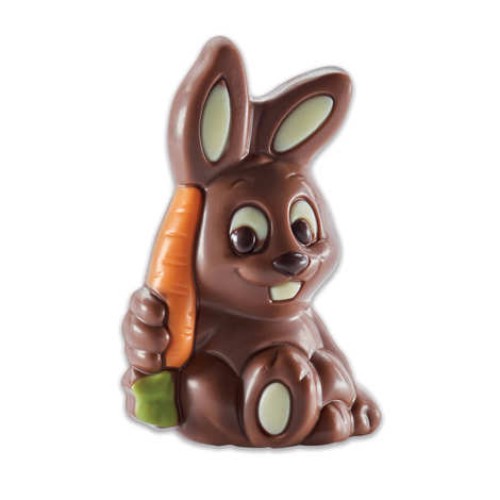 Rabbit and his milk chocolate carrot (The Rabbit of 40g)