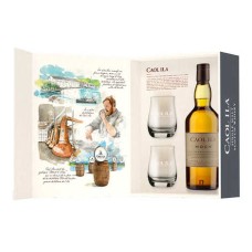 Caol Ila Moch (43%) Single Malt Scotch Whisky + 2 glasses