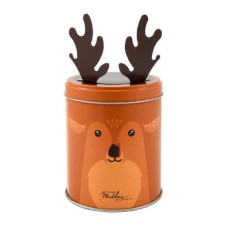 Fancy truffles with salted butter caramel chips in a deer tin box (100g tin box)