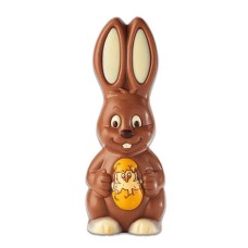 Rabbit with his milk chocolate chick (125g rabbit)