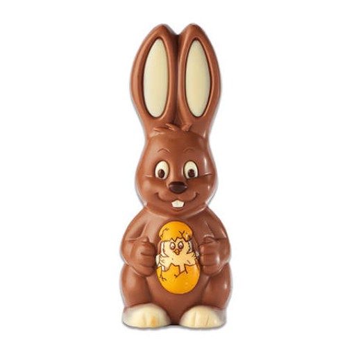 Rabbit with his milk chocolate chick (125g rabbit)