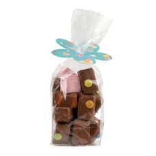 Assortment of vanilla-caramel-milk chocolate and raspberry marshmallows (3 x 100g bags)