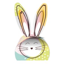 Easter bunny box to hide - Filled with small assorted chocolate eggs (120g rabbit tin)