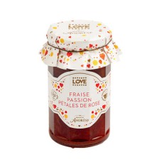 Strawberry, passion fruit and rose petal jam - Love Recipe (260g jar)