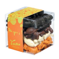 The black, milk, white and orange Easter frying assortment cube (400g box)