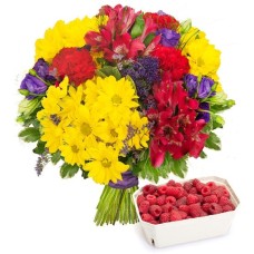 Pasodoble bouquet with raspberries (Big (premium))