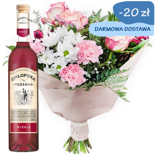 Pastel Bouquet with vodka