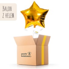Golden Star - a balloon with helium