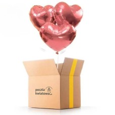 Three pink hearts - helium balloons