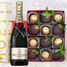 Dark and Gold with champagne