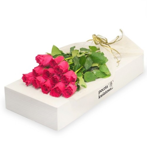 12 pink roses