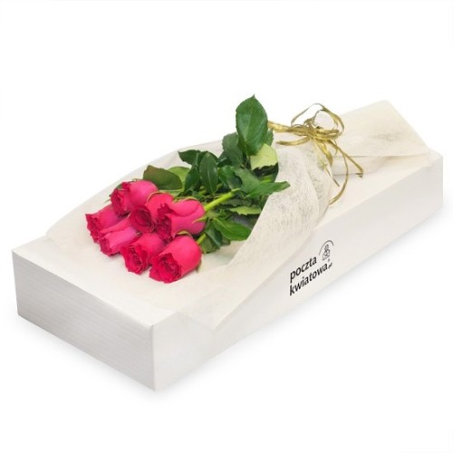 7 pink roses